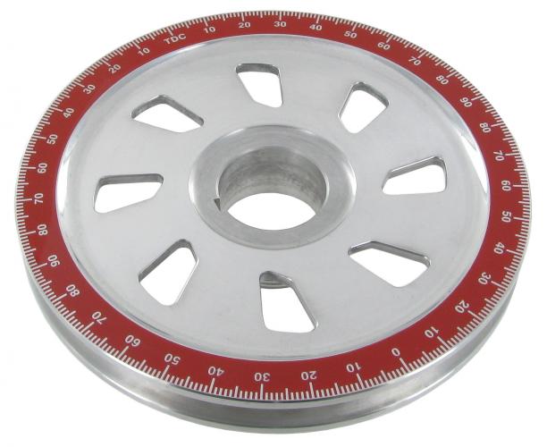 Aluminium Kurbelwellenriemenscheibe 170mm mit rotem Rand und Skala