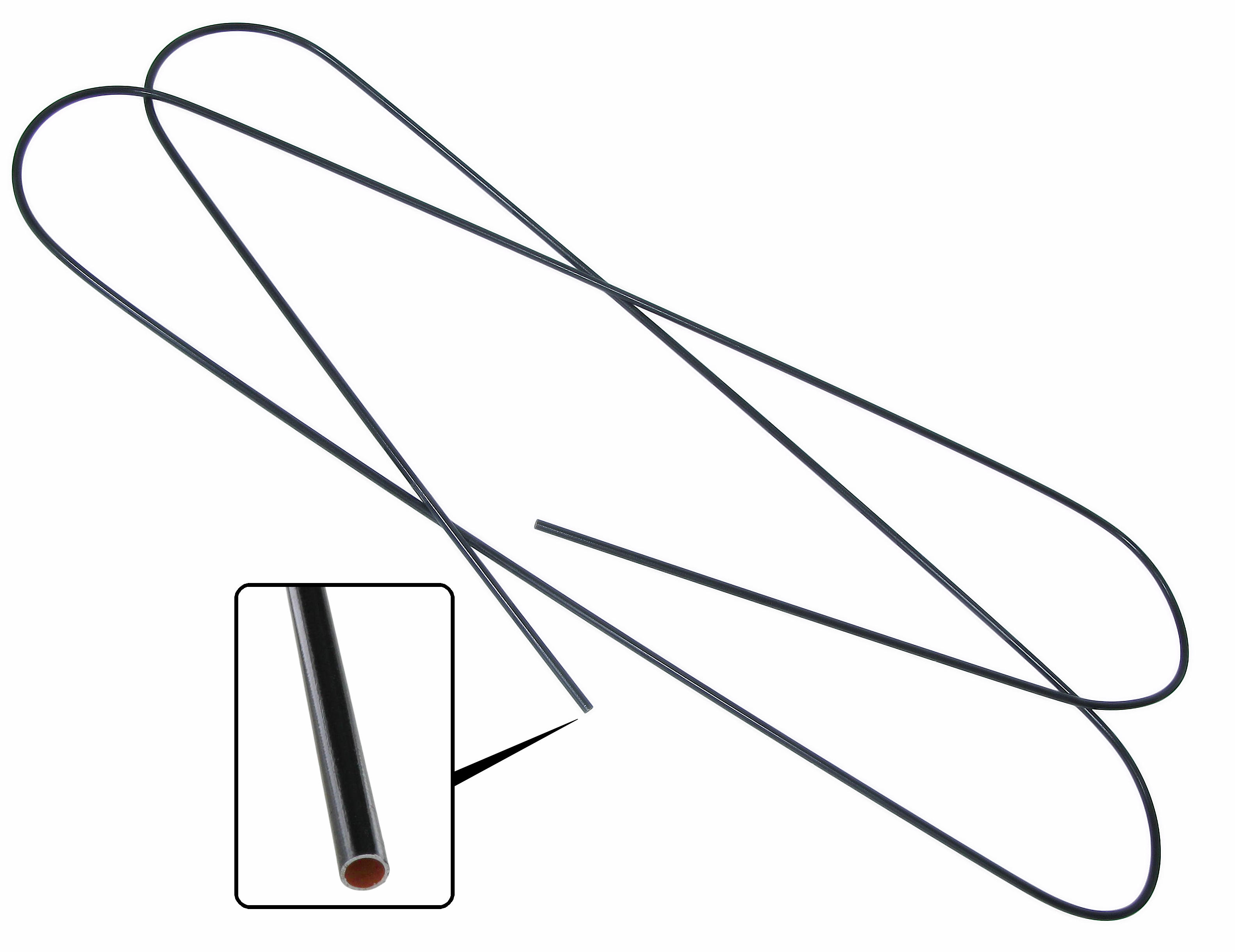 Stahl-Benzinleitung 8 mm verzinkt, kupferbeschichtet für Käfer