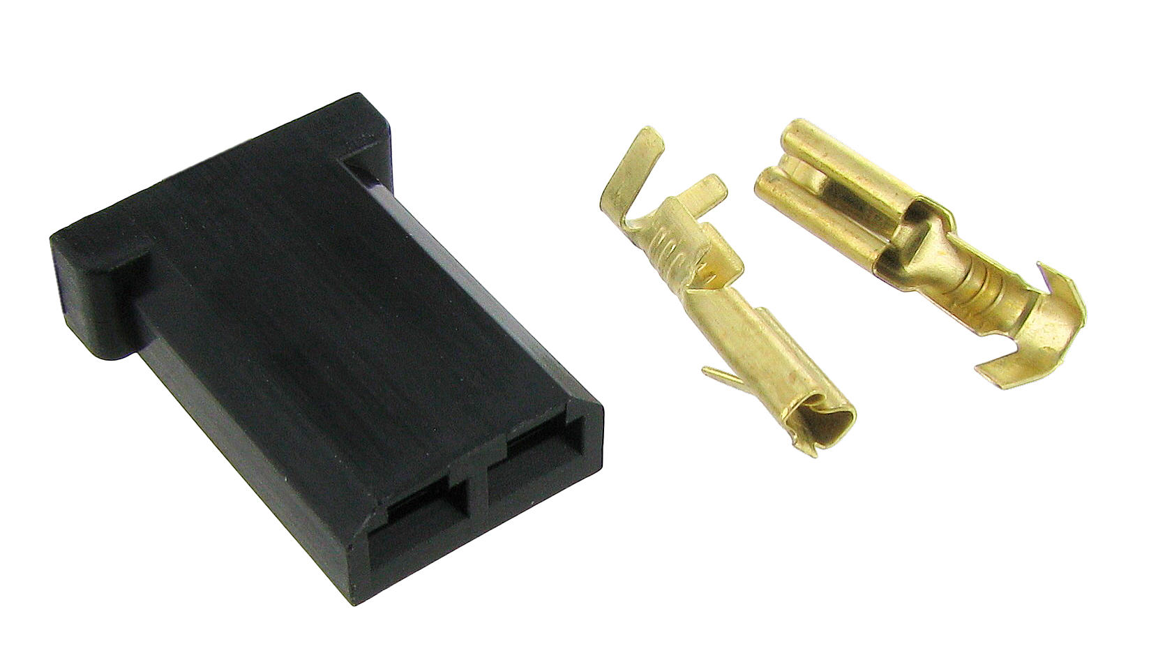 2-poliges Flachsteckergehäuse mit 2,8 mm Steckern