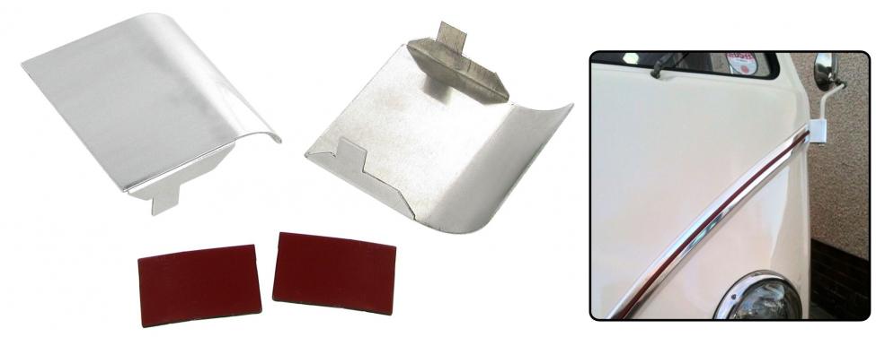 Scharnierabdeckungen poliertes Aluminium