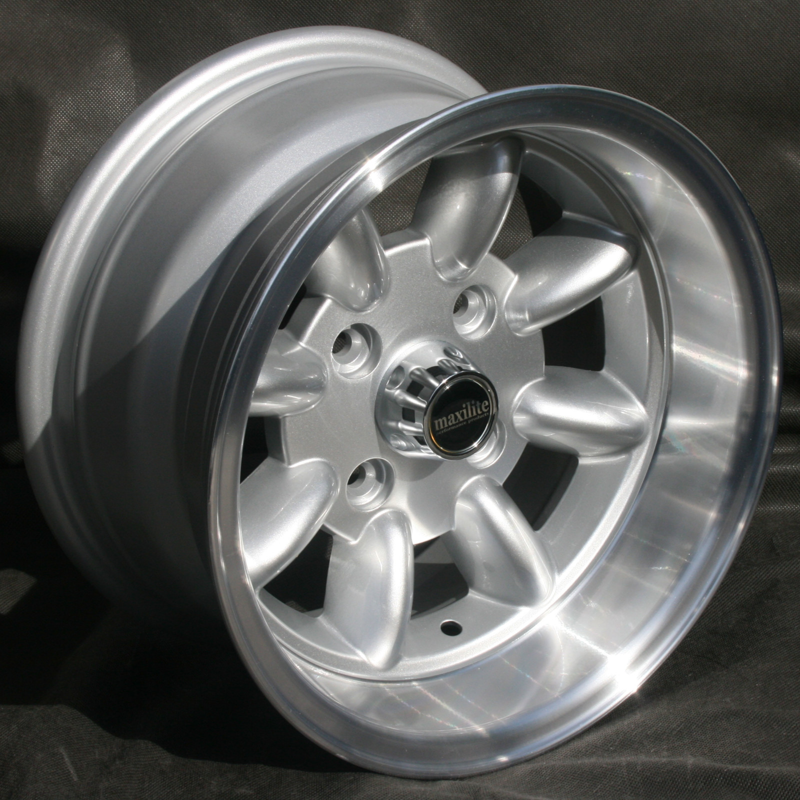Felge Minilite Style 7x13 4x100 ET-7 silber/glanzgedreht  