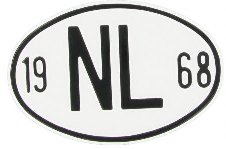 Landesplakette NL 1968 – Aluminium Nationalitätszeichen für Oldtimer