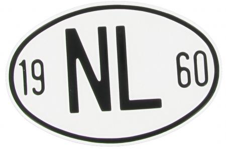 Landesplakette NL 1960 – Aluminium Nationalitätszeichen oval