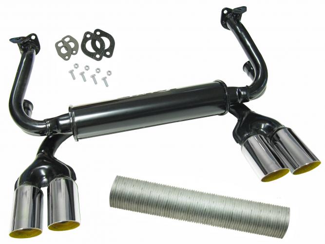Monza Auspuff verchromt 63mm - Sportklang für VW Oldtimer