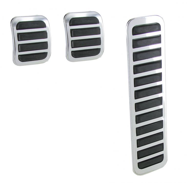Chrom Pedal Abdeckung Set 3-teilig verchromt