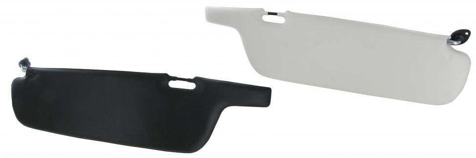 Sonnenblende Wolkenweiß/Schwarz mit Jersey-S.C.-Mechanismus