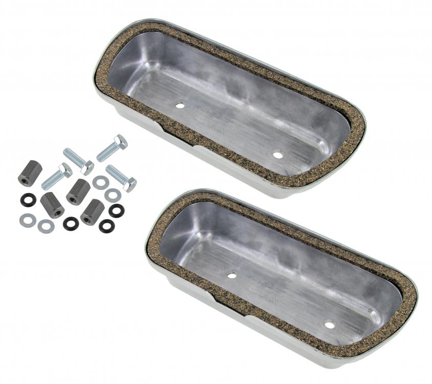 Aluminium Ventildeckel Satz, Anschraubbar für VW Oldtimer