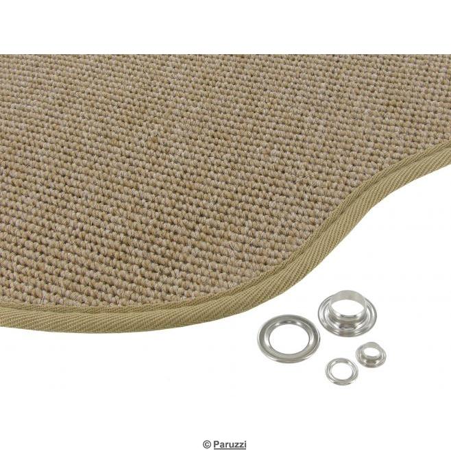 Schlingenflorteppichkit deluxe und Heckabteilung beige (8-teilig)