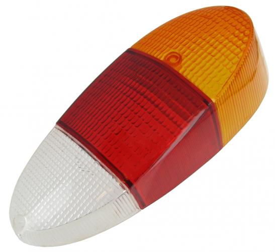 Rücklichtglas European Bernstein/Rot/Klar für Karmann Ghia 69-71