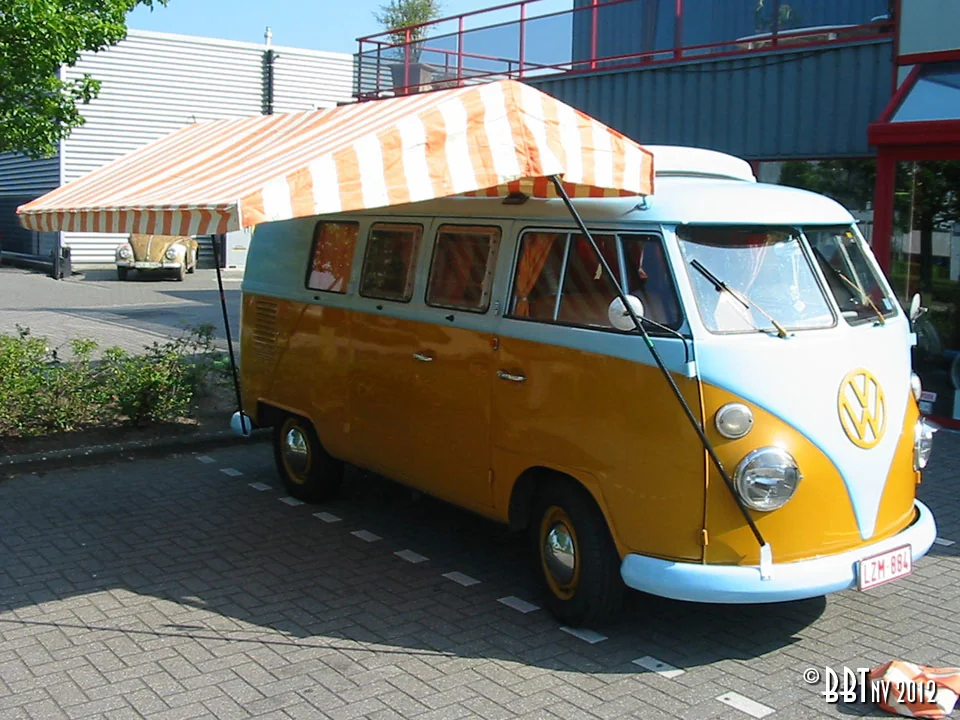 Westfalia Zelt Top orange/weiß für VW Bus bis 1967