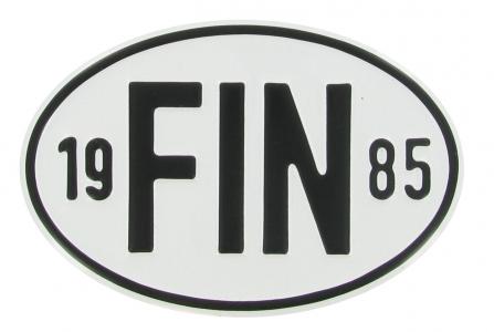 Landesplakette FIN 1985 Aluminium oval 18x12cm