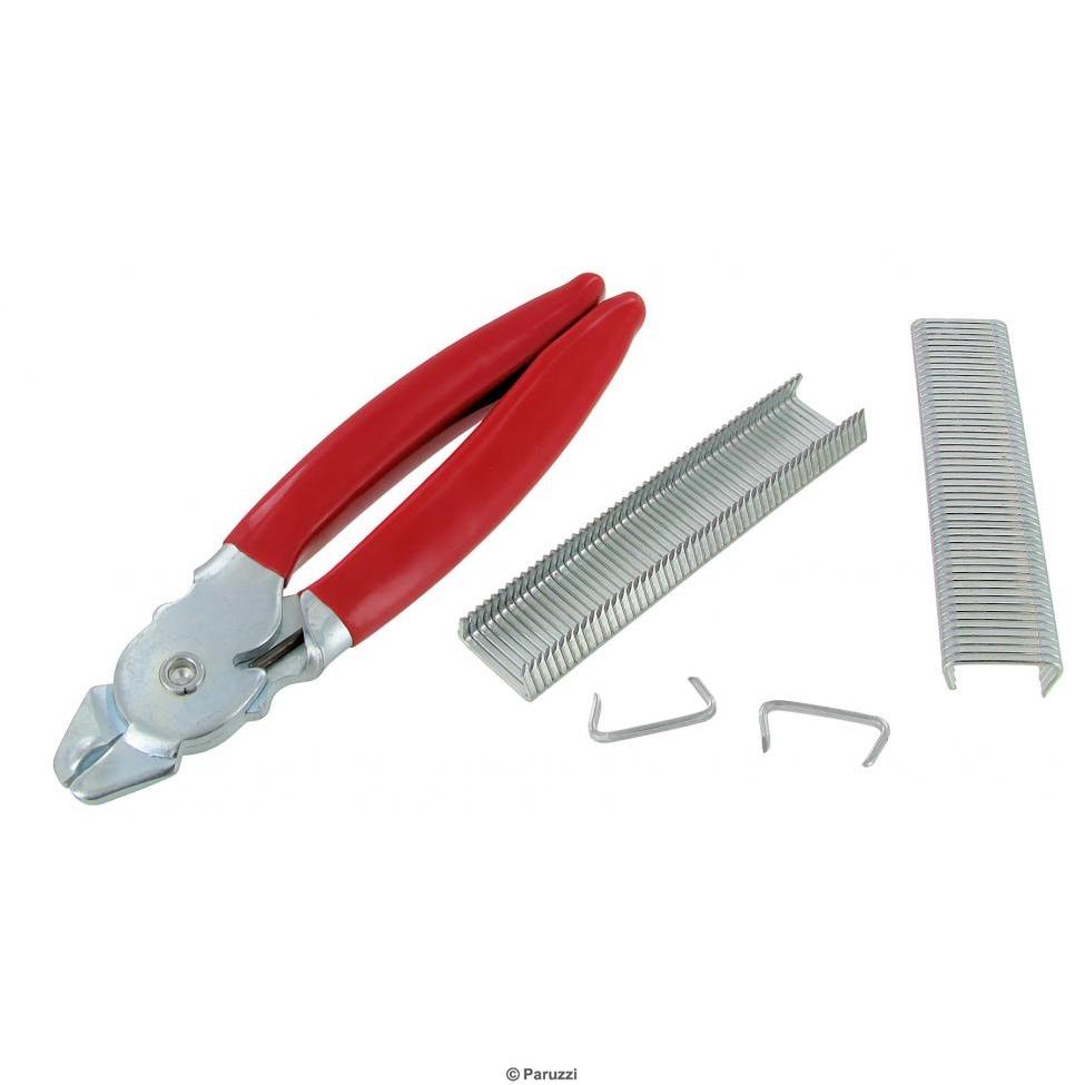 Sitzpolster-Hog-Ring-Befestigungselemente einschließlich Zange