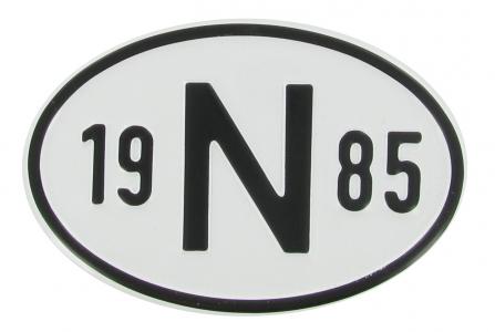 Landesplakette N 1985 Aluminium oval 18x12cm