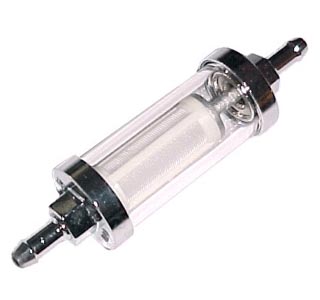 Kraftstofffilter für Vergasermotoren verchromt