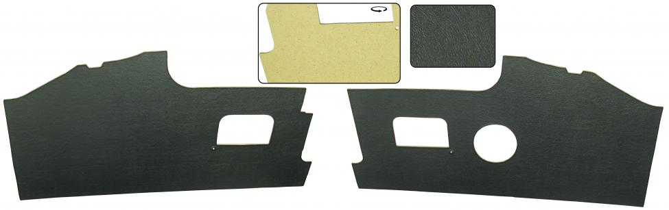 Fersenbretter schwarz Vinyl – Faserplatten für Bulli 1971-1979