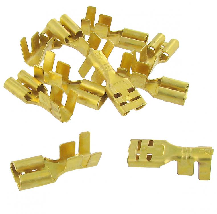 Flachsteckhülsen 6,3mm unisoliert für 4,0-6,0mm² Kabel
