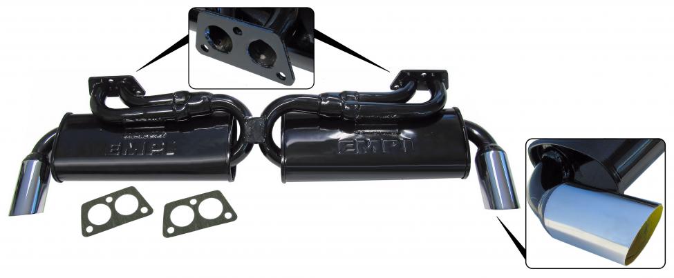 Monza Auspuffanlage für T4 Motoren, verchromt, 63mm