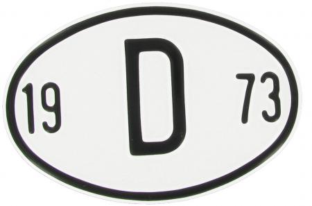 Landesplakette D 1973 | Aluminium Oldtimer Länderschild