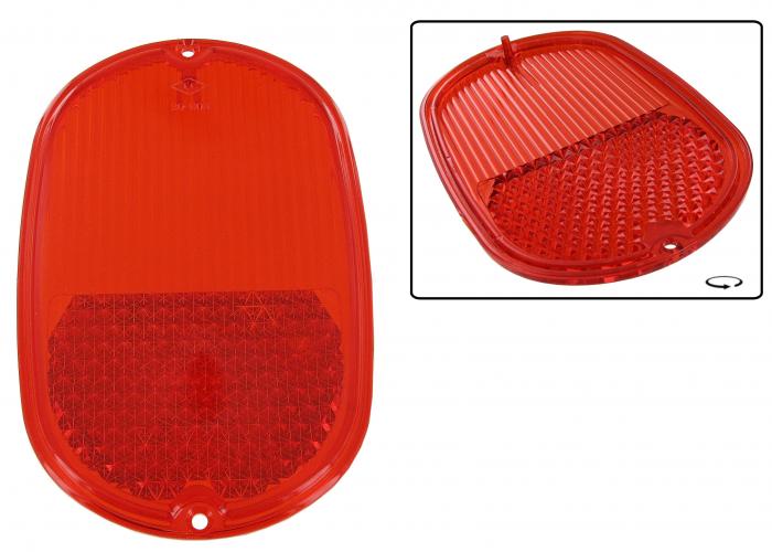 Rücklichtglas USA komplett Rot B-Qualität Bulli 61-71