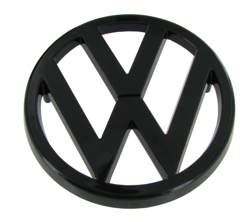Schwarzes VW Kühlergrill-Emblem für T3 Bulli bis 1987
