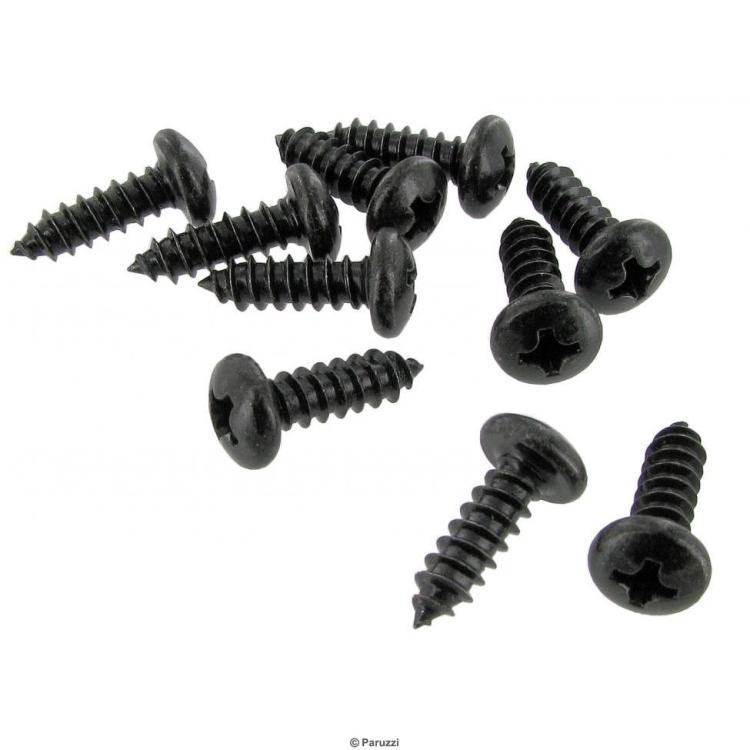 Schwarze Linsenkopfschrauben Kreuzschlitz 4,2x19mm VW Normteile