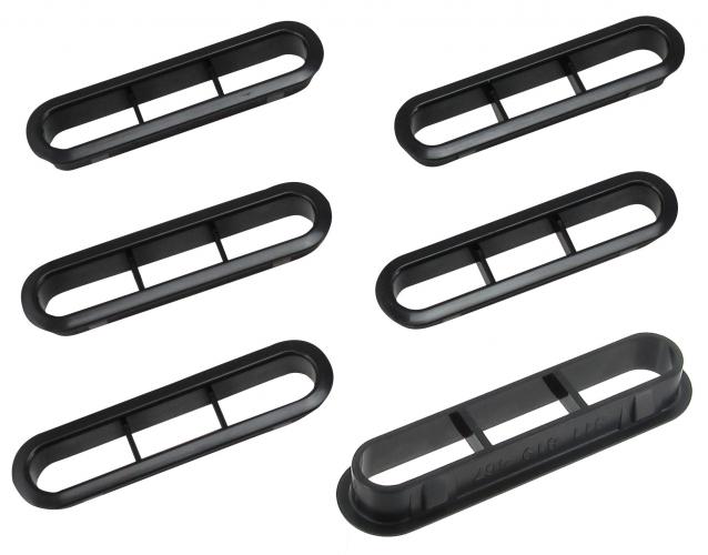 Lüftungsschlitz Entfeuchter hinten Schwarz für VW-Oldtimer