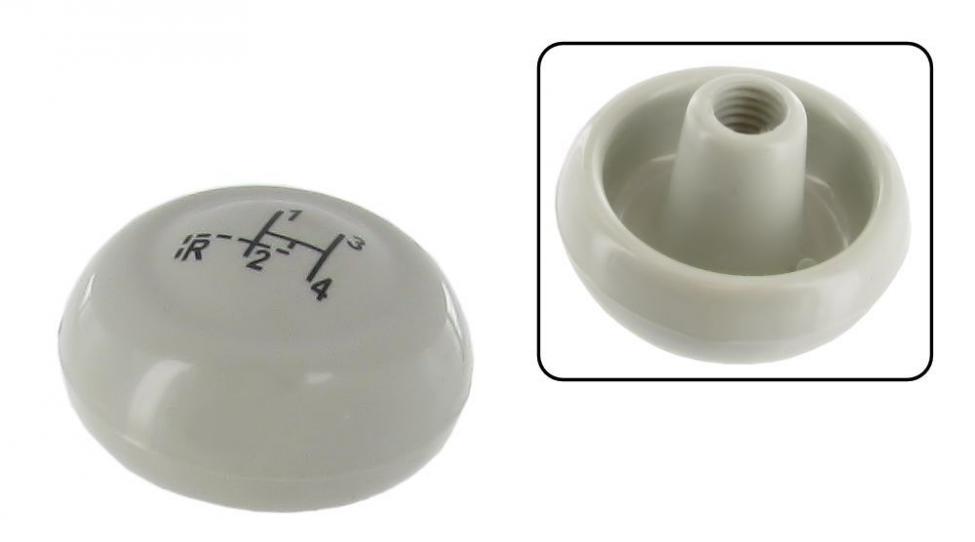 Schaltknopf silber-beige mit Schaltmuster für VW-Oldtimer