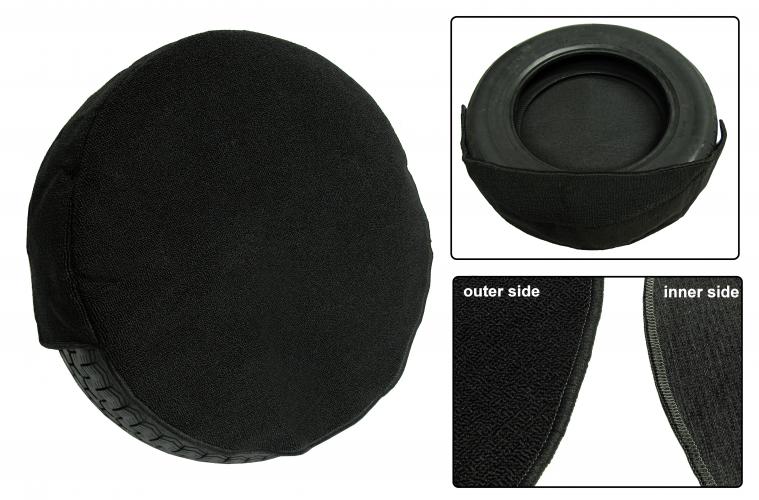Reserverad Abdeckung schwarz Teppich 15 Zoll