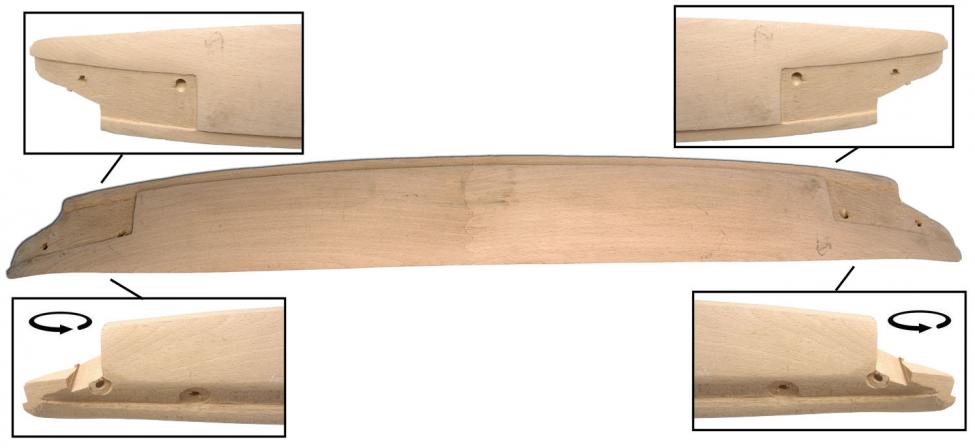 Holz Frontspriegel für Karmann Ghia ab 1968