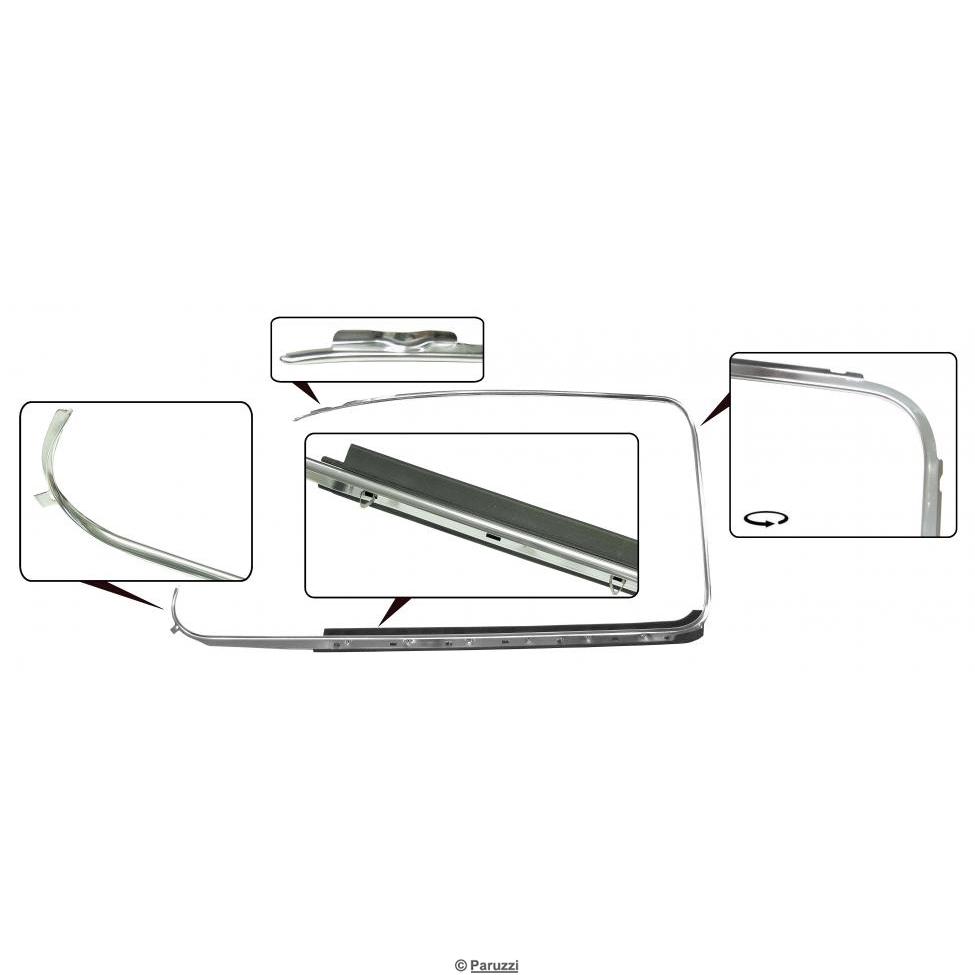 Türscheibenabstreifer mit Zierleiste Chrom links