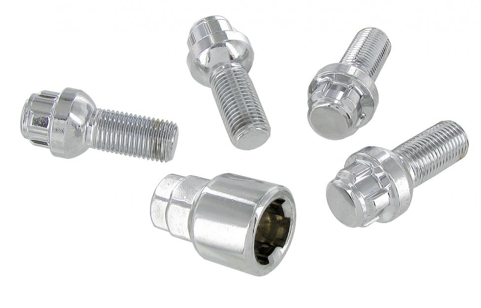 Chrom Radsicherungsbolzen M14 für VW-Oldtimer