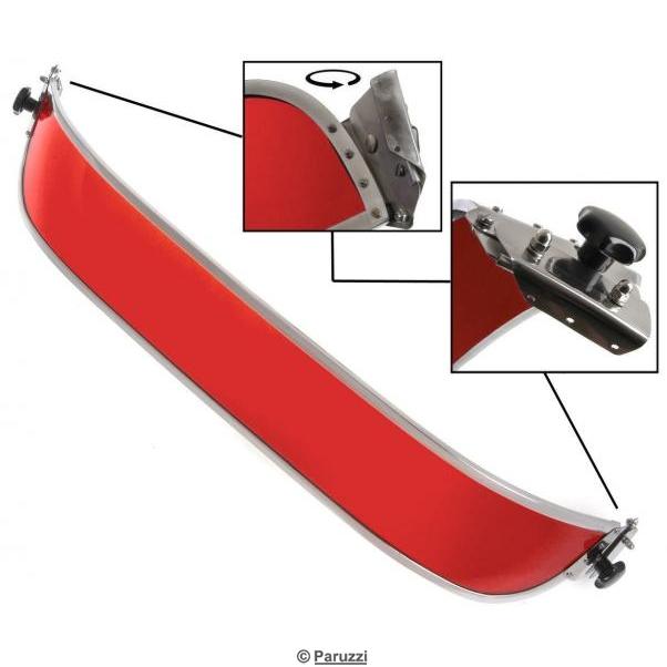 Plexiglas-Sonnenblende rot