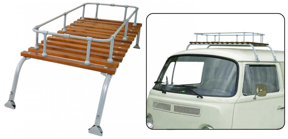 Dachgepäckträger Classic grau 50x112cm mit Holzbalken