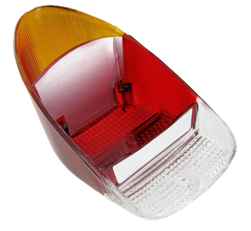 Rücklichtglas European Bernstein/Rot/Klar 1967-1973