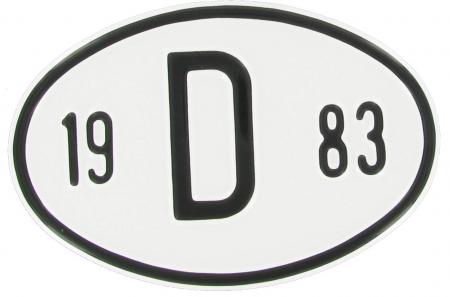 Landesplakette D 1983 Aluminium oval 18x12cm