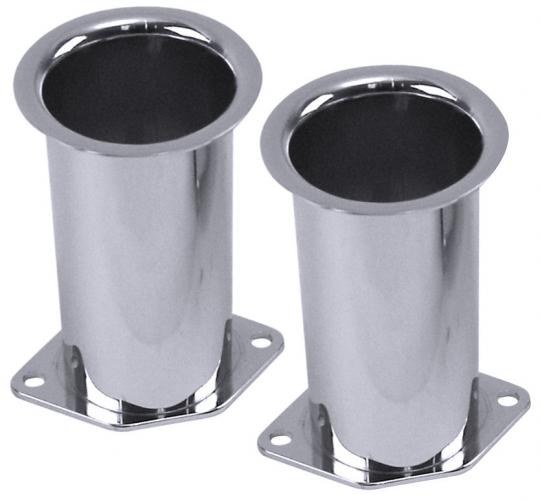 Chrom Ansaugstutzen 100 mm für Weber IDF Dellorto DRLA