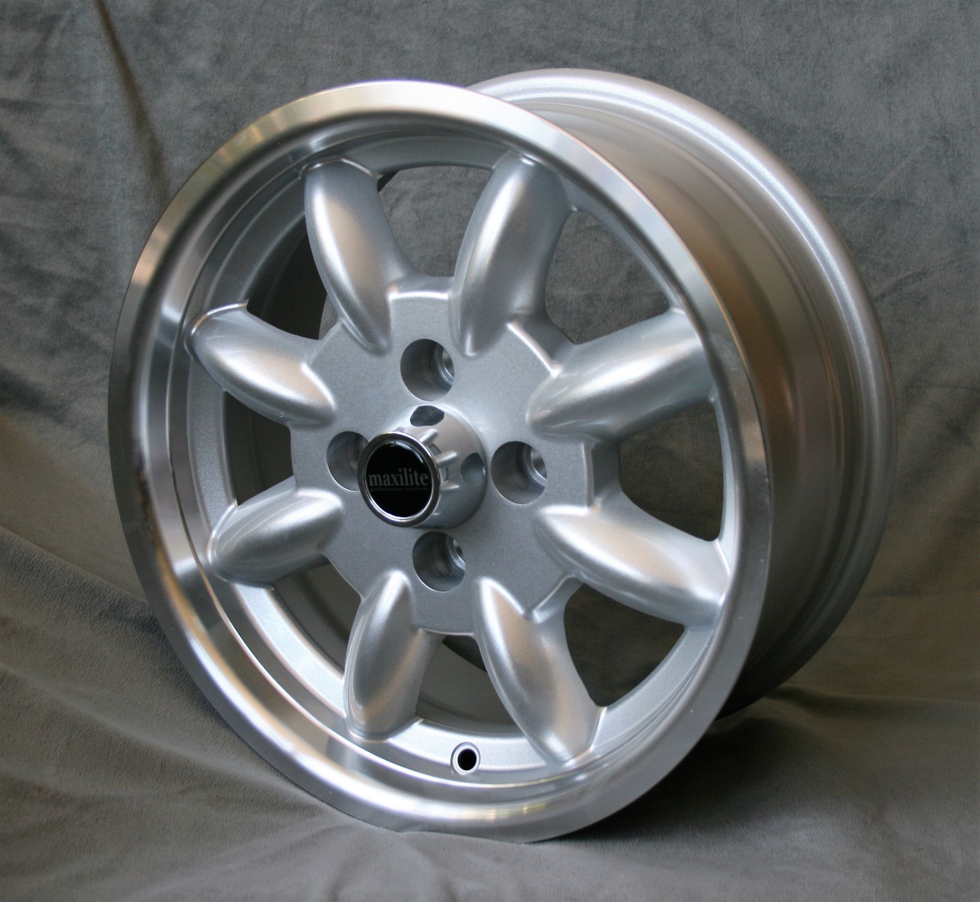 Felge Minilite Style 6x14 4x100 ET13 silber/glanzgedreht 