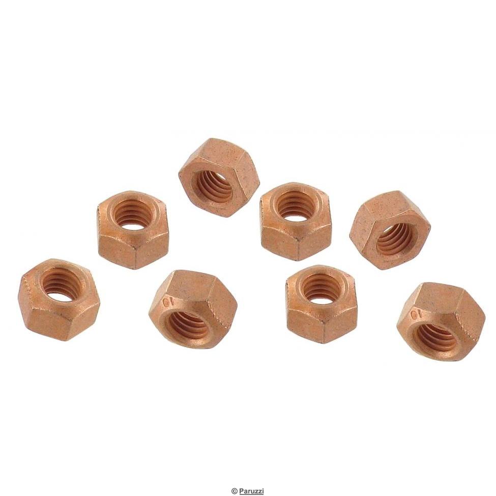 Verkupferte Auspuffmuttern (8 Stück)
