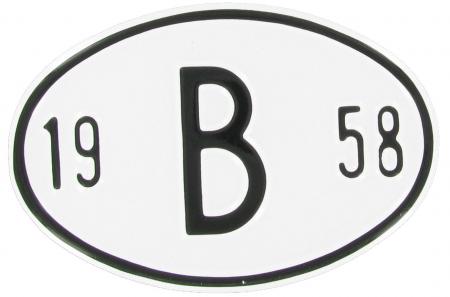 Landesplakette B 1958 Aluminium oval 18x12cm