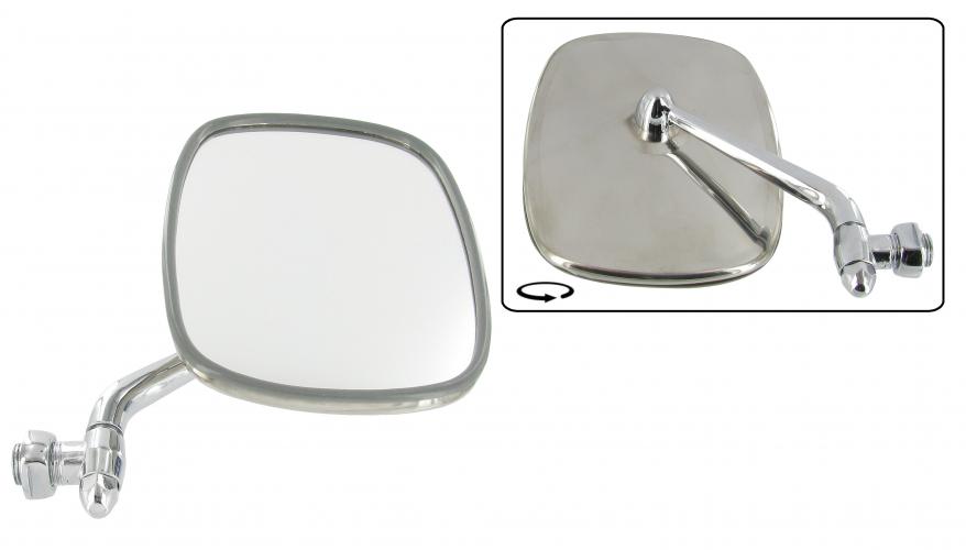 Außenspiegel Edelstahl rechts für VW Bulli 1967-1979