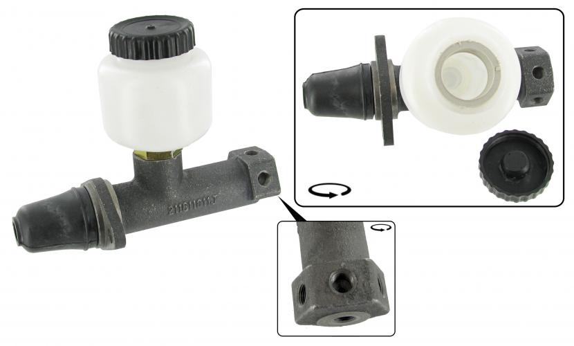 Hauptbremszylinder 22,2 mm mit Behälter, B-Qualität