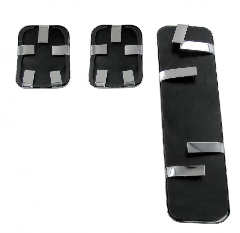 Chrom Pedal Abdeckung Set 3-teilig verchromt