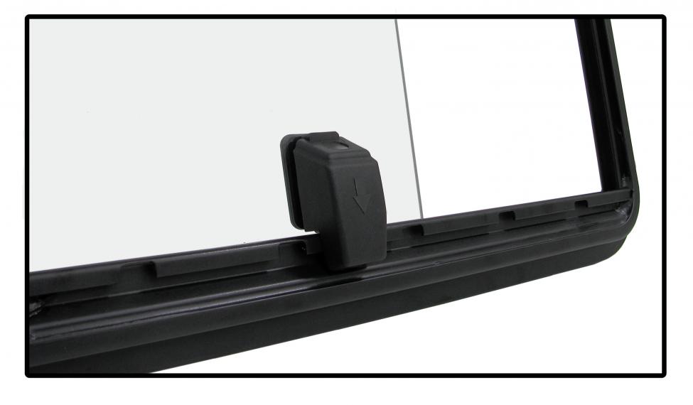 Hinteres Schiebefenster Links mit Aluminiumrahmen T3