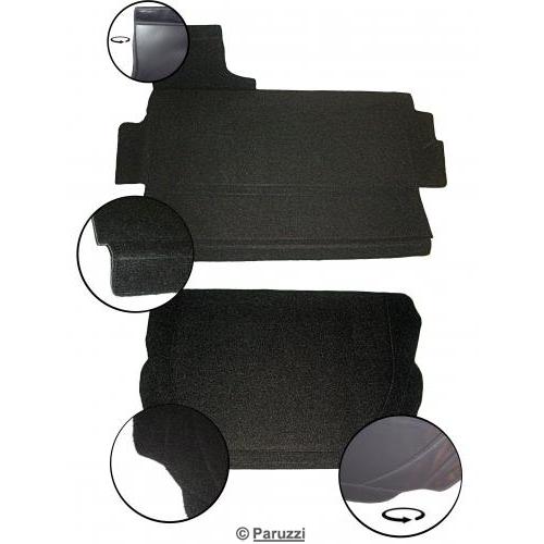 Kofferraumteppich inklusive Karton schwarz (2-teilig)