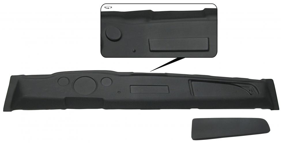 Armaturenbrett-Front mit Handschuhfach Schwarz Granulat
