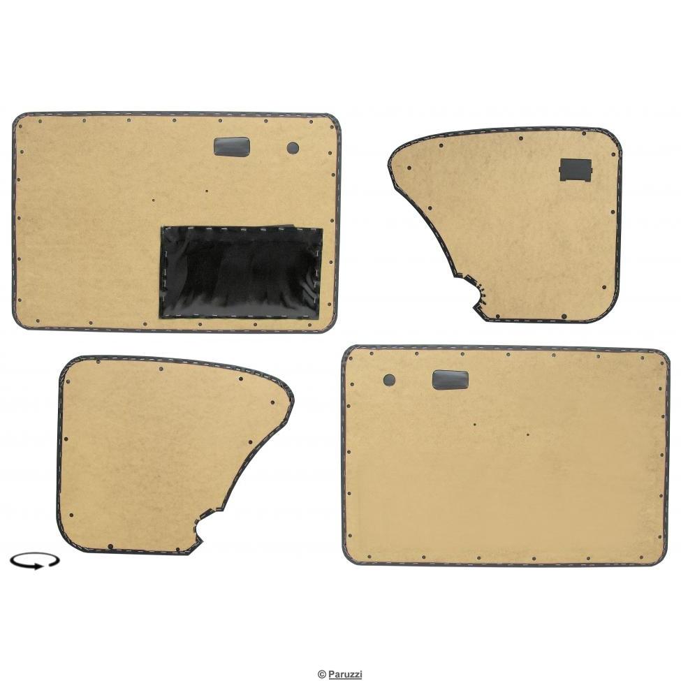 Tür- und Heckverkleidung schwarzes Vinyl B-Qualität (4-teilig)