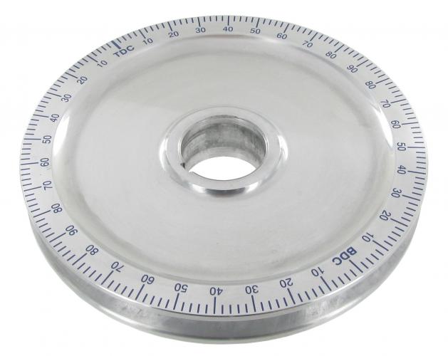 Aluminium Kurbelwelle Riemenscheibe 170mm mit blauer Skalierung