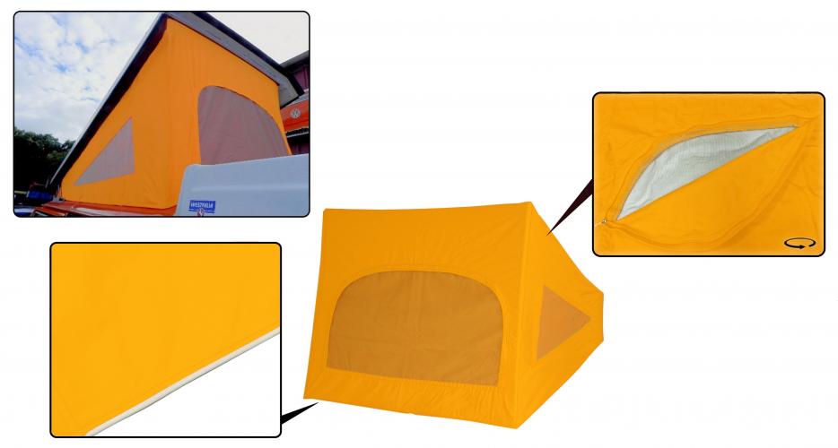 Westfalia Aufstelldach Zeltplane 3 Fenster Gelb 73-79