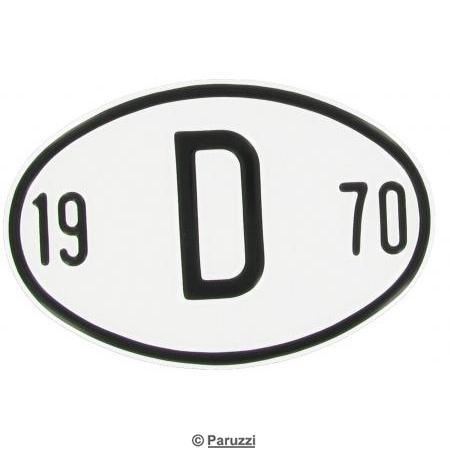 Schild Länderkennzeichen : D (Germany)