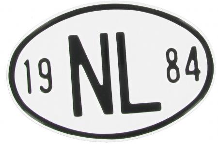 Landesplakette NL 1984 – Aluminium Nationalitätsschild für VW